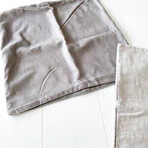 West Elm Velvet Grey Pillow Covers